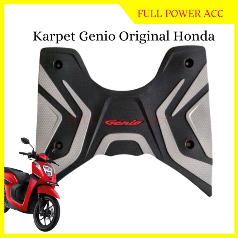 Jual Karpet Alas Kaki Genio Black Silver Original Honda Shopee Indonesia