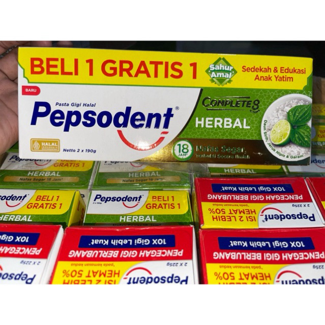 Jual Pepsodent Herbal Beli 1 Gratis 1 Isi 190 Gr X 2 Tube Shopee