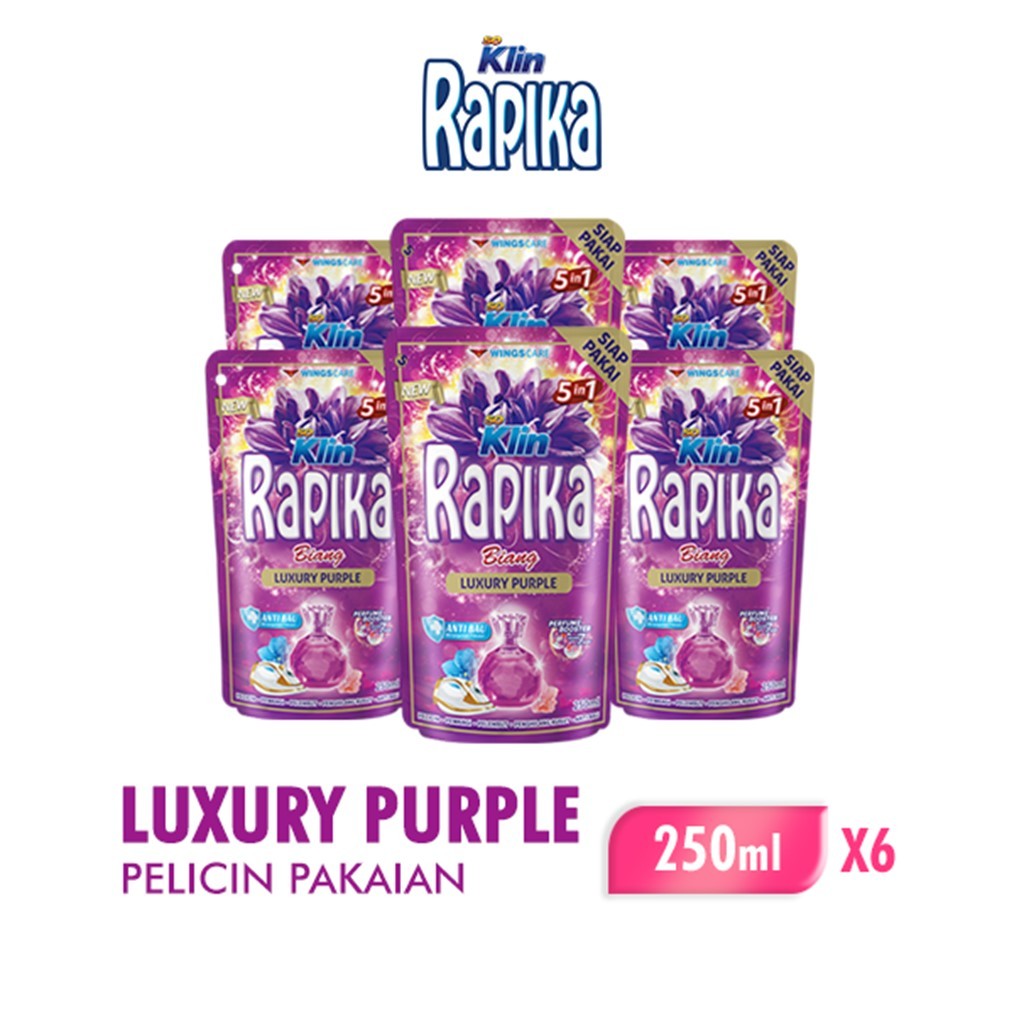 Jual Rapika Biang Pewangi Pakaian Ungu Luxury Purple Pouch Ml X