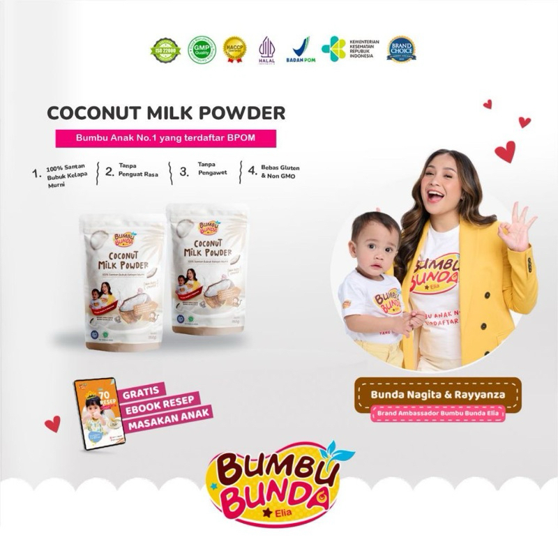 Jual Bumbu Bunda Elia Coconut Milk Powder Santan Mpasi Santan Bubuk