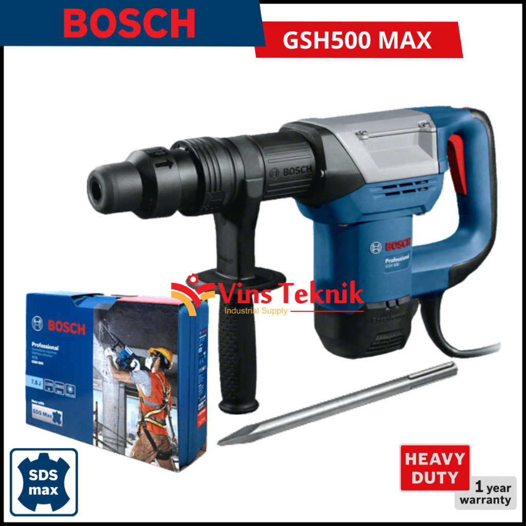 Jual Demolition Hammer Bobok Beton Listrik 7 5J 1100W BOSCH GSH 500 MAX