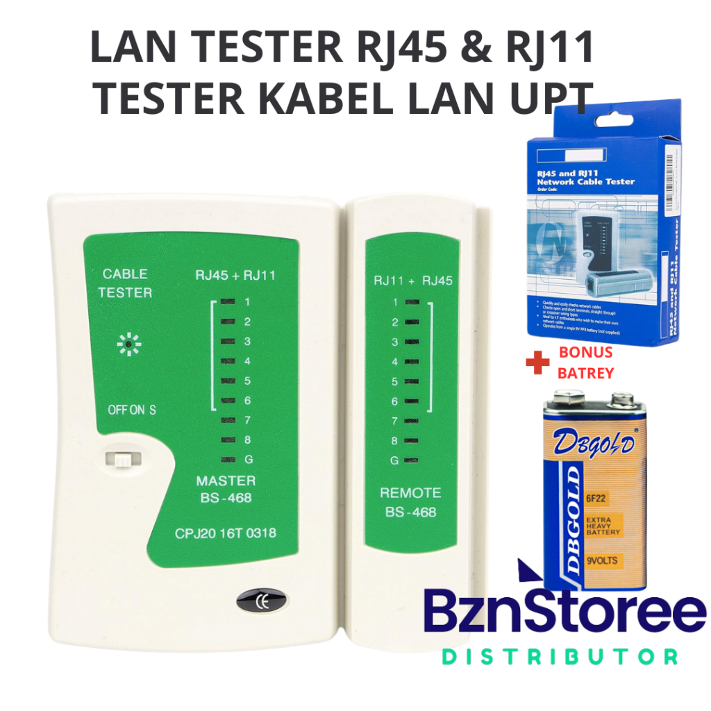 Jual Lan Tester Alat Penguji Kabel Lan Rj Network Telepon Tester Rj