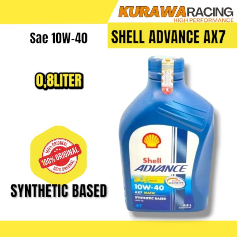 Jual Oli SHELL ADVANCE A7X MOTOR MATIC 0 8L 10W 40 SHELL Oil 800ml