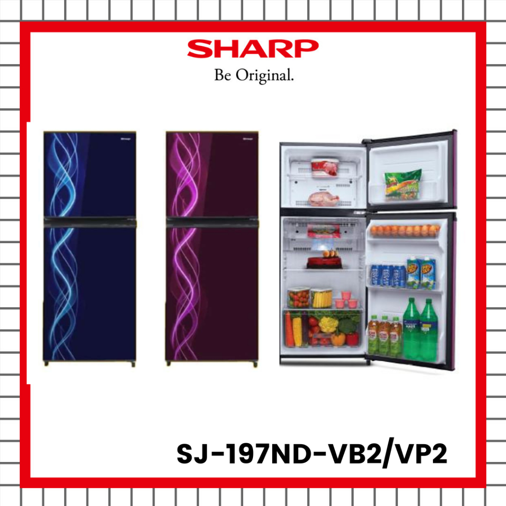 Jual LEMARI ES SHARP SJ 197ND VB2 VP2 KULKAS 2 PINTU SHARP 152 LITER