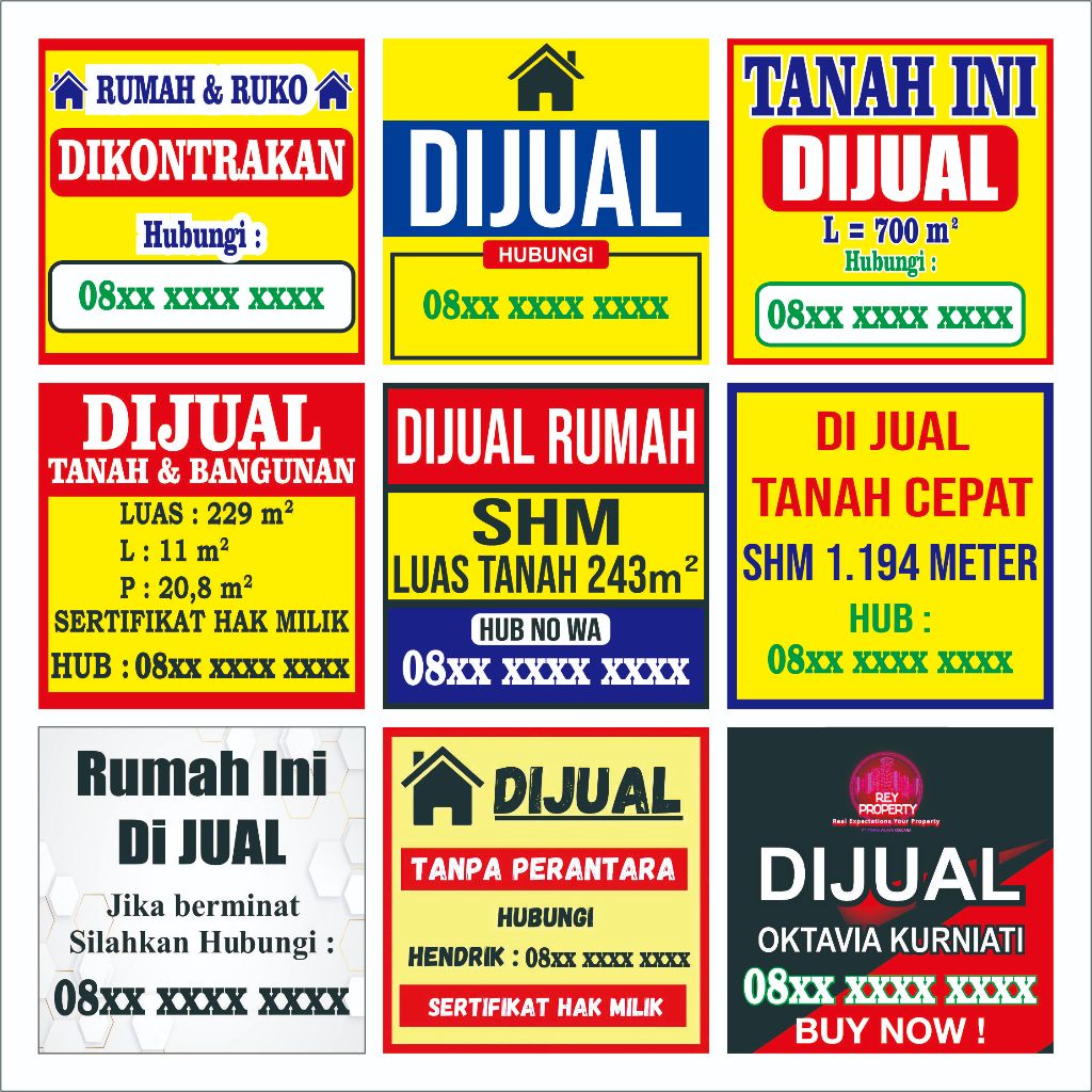 Jual Spanduk Rumah Dijual Disewakan Dikontrakan Shopee Indonesia