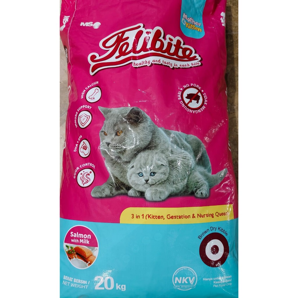 Jual MAKANAN KUCING FELIBITE MOTHER KITTEN SALMON 20 KG GRAB GOSEND