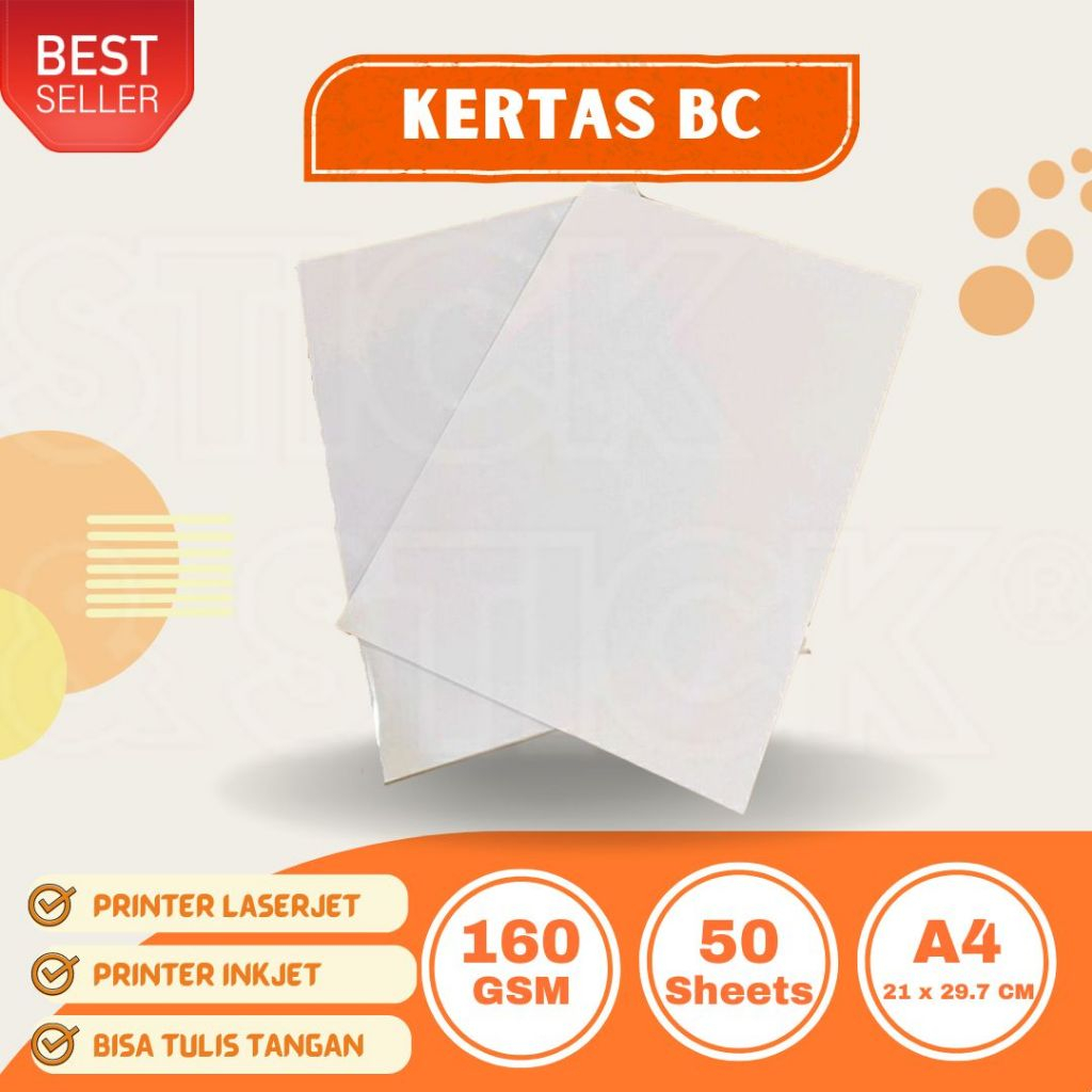 Jual Brief Card BC 160 Gram A4 Isi 50 Lembar Kertas Manila Shopee