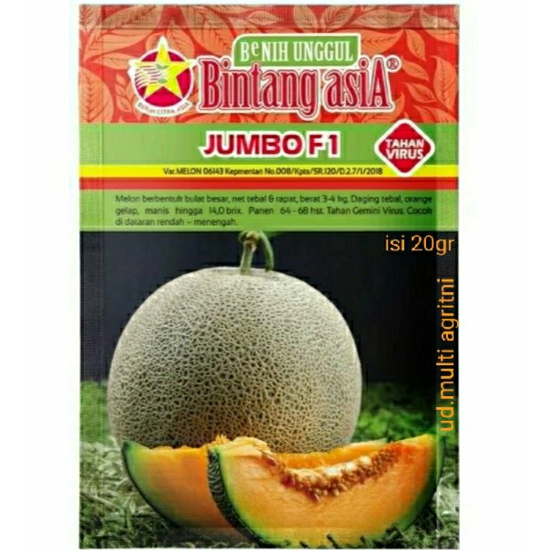 Jual Benih Melon Hibrida Orange Terbaik JUMBO F1 Isi 20 Gr Shopee