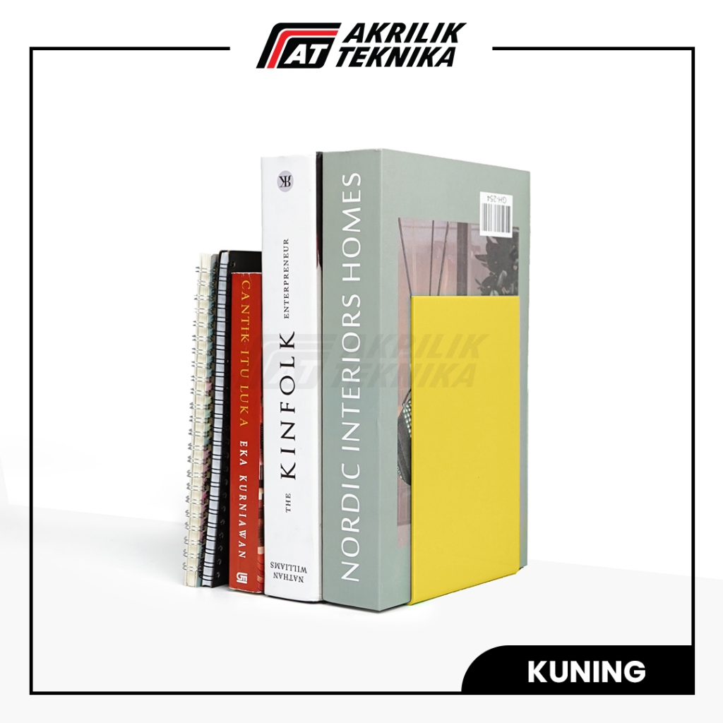 Jual Akrilik Pembatas Penahan Pengganjal Buku Acrylic Book Stand 2mm