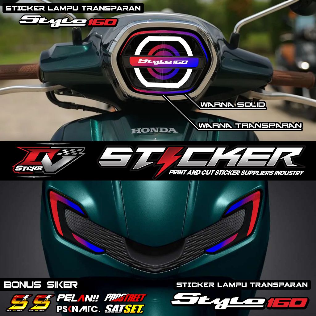 Jual Sticker Lampu Alis Motor Stylo Sticker Lampu Motor Stylo