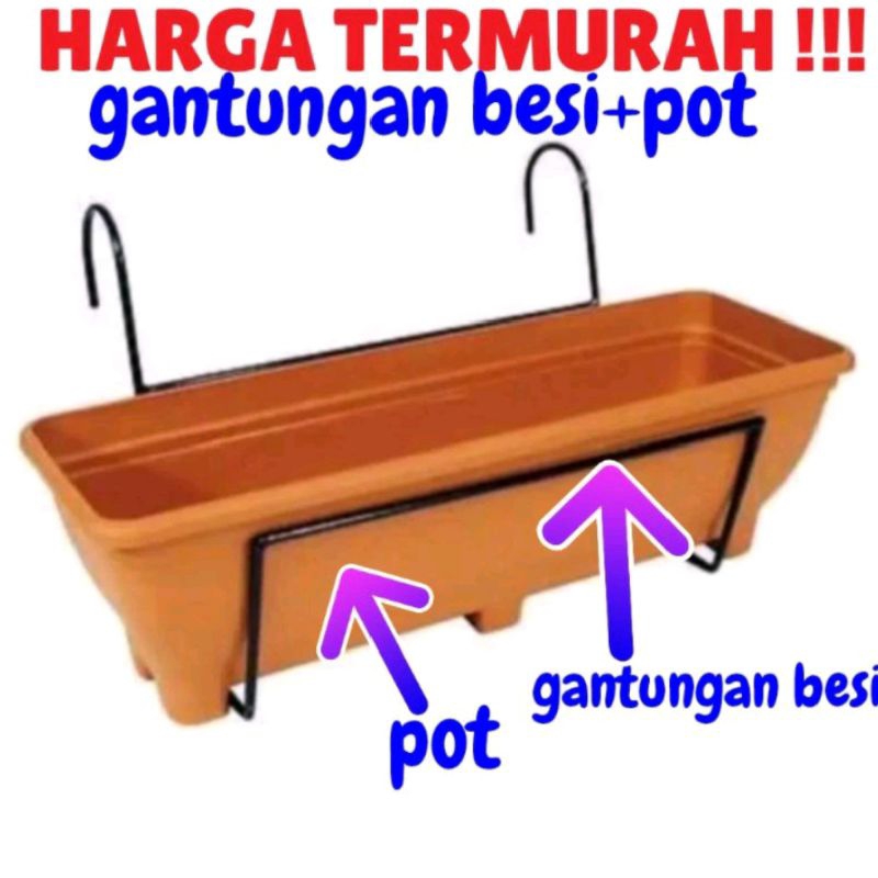 Jual Rak Pot Besi Pagar Balkon Gantungan Pot Besi Serbaguna Untuk Pot