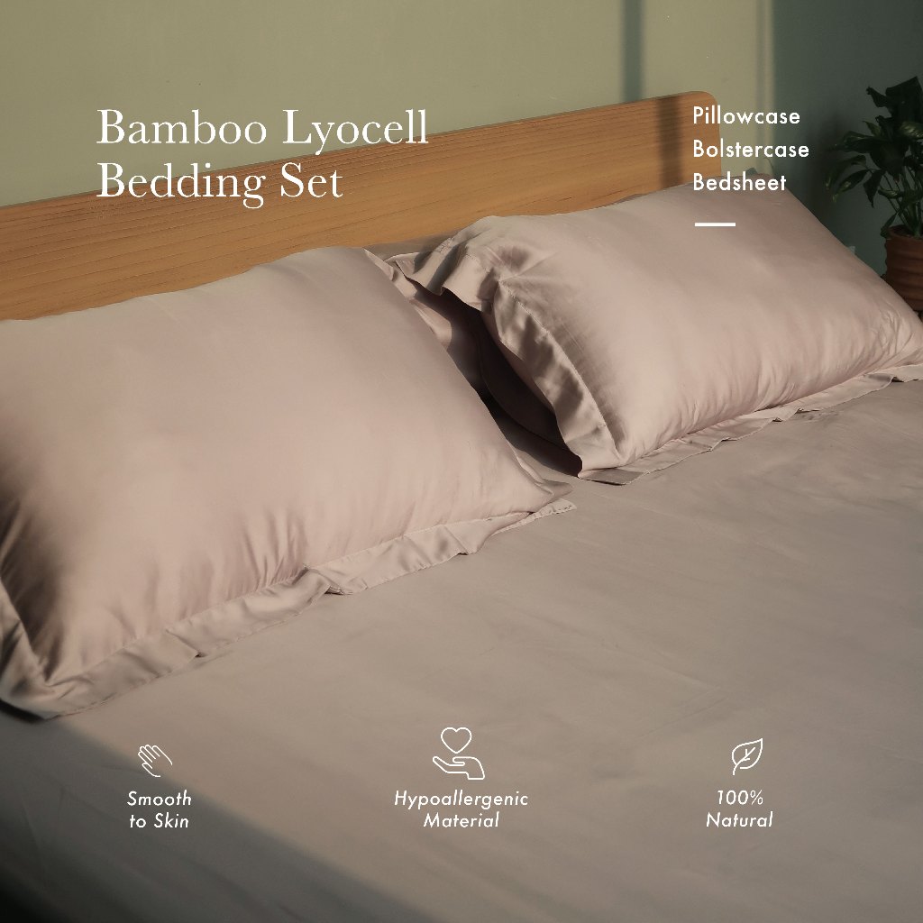 Jual Nou Bamboo Lyocell Bedding Set Set Sprei Sarung Bantal