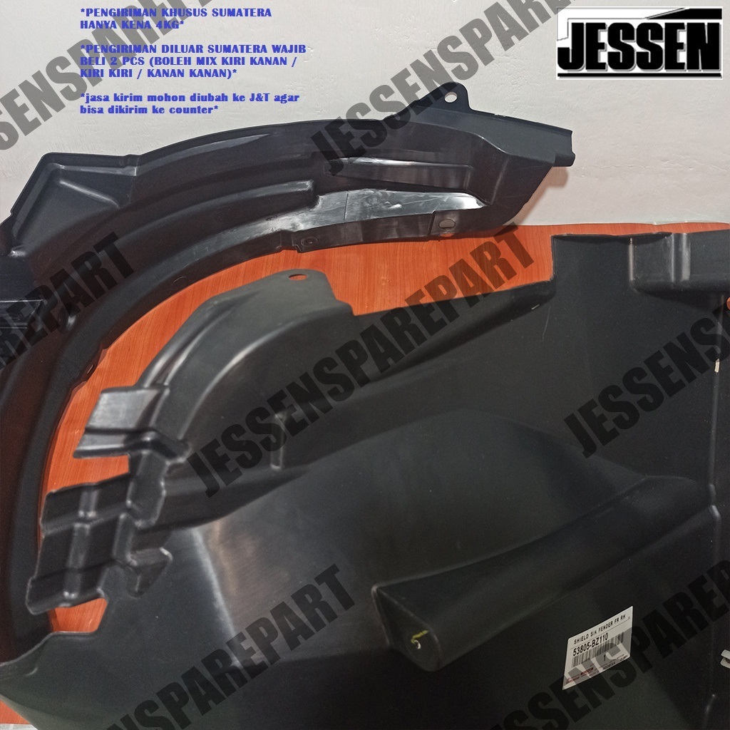 Jual LINER FENDER SPAKBOR DEPAN KIRI KANAN NEW RUSH TERIOS 53805 BZ110