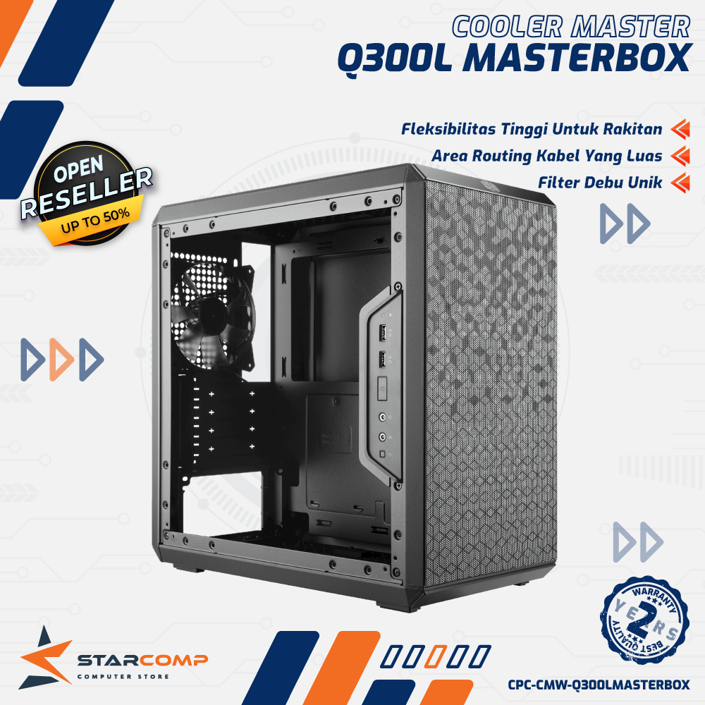 Jual Case Cooler Master Masterbox Q L Casing Mini Pc Itx Matx Gaming