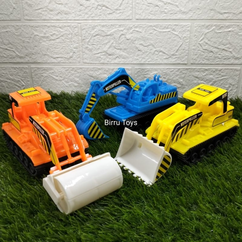 Jual Mainan Truk Konstruksi 1 Set 3 Pcs Beko Excavator Bulldozer