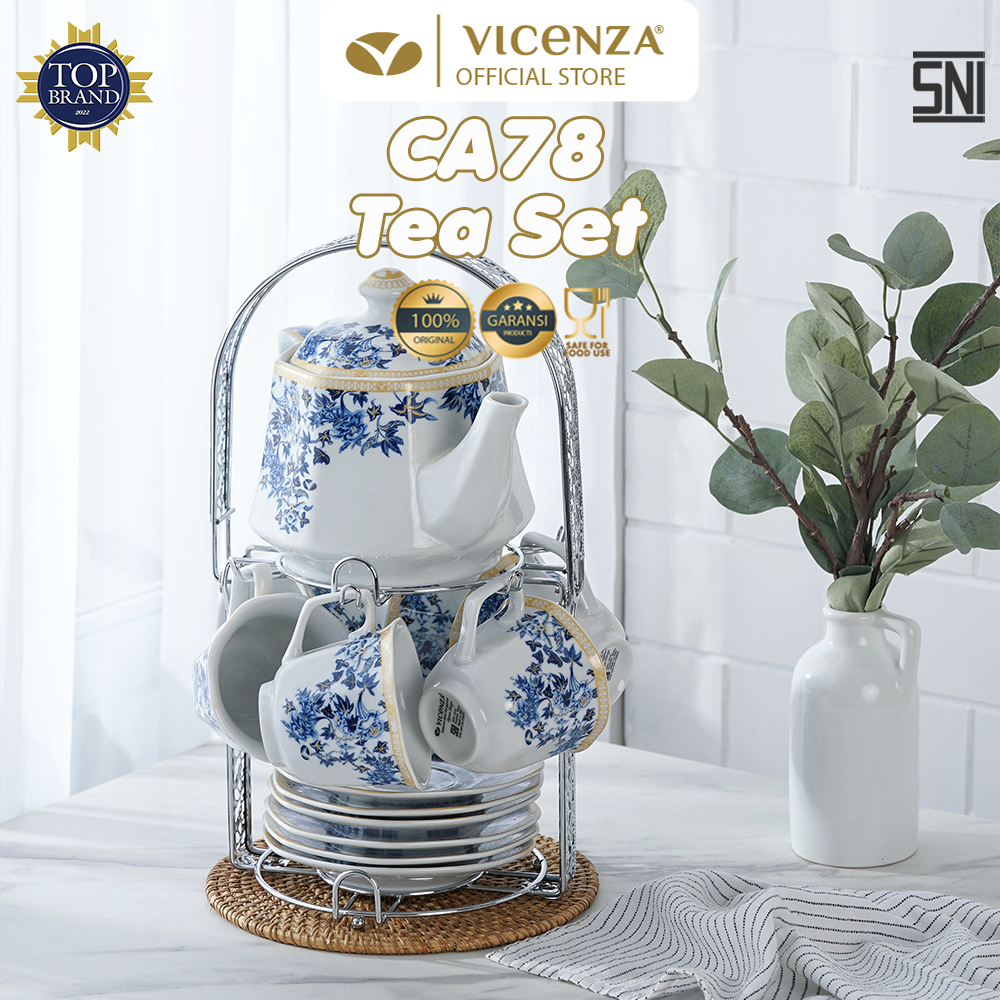 Jual Vicenza Tea Set Perangkat Cangkir Minum Teh CA78 Shopee Indonesia