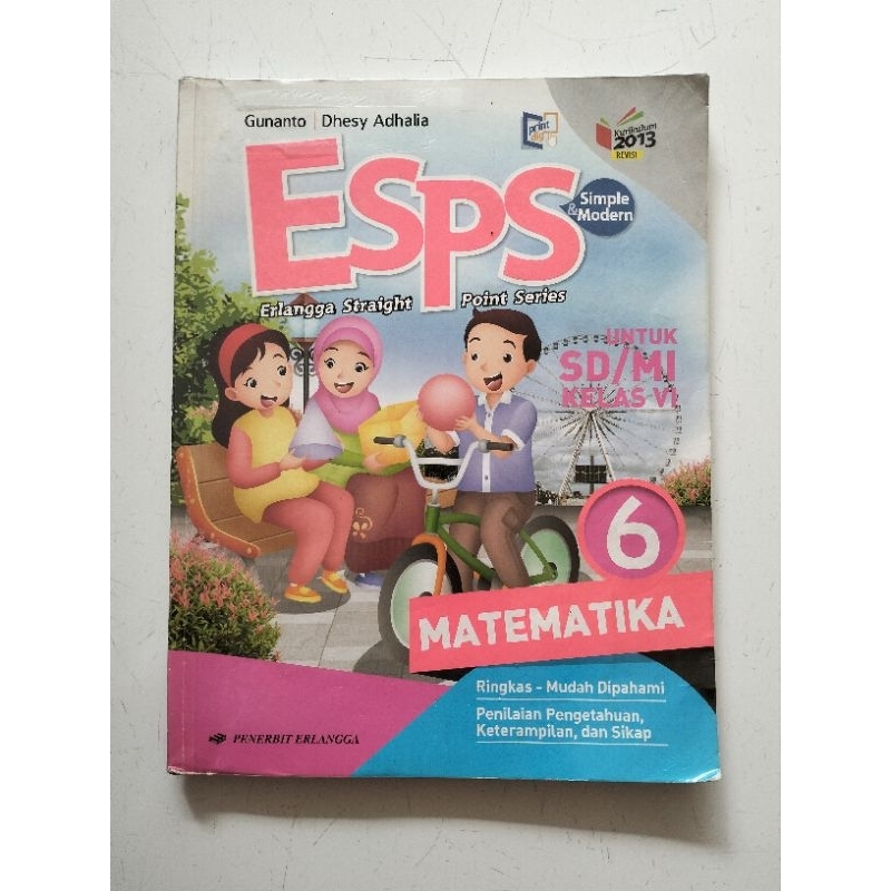 Jual ESPS Matematika Kelas 6 SD Erlangga Straight Point Series