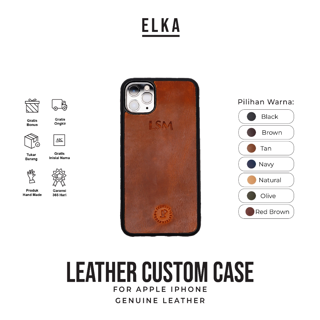 Jual LTHRKRFT ELKA Custom Case Custom Case Handphone Kulit Asli