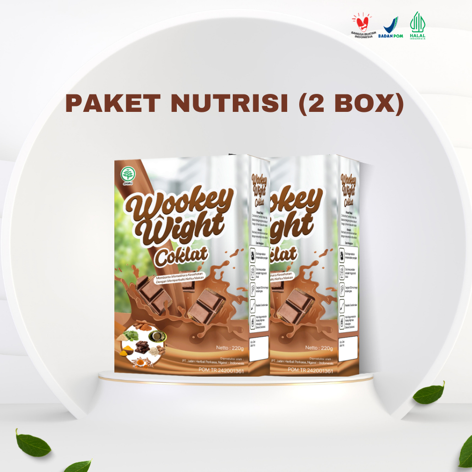 Jual Wookey Weight Coklat Susu Penambah Berat Badan Paket 2 Box