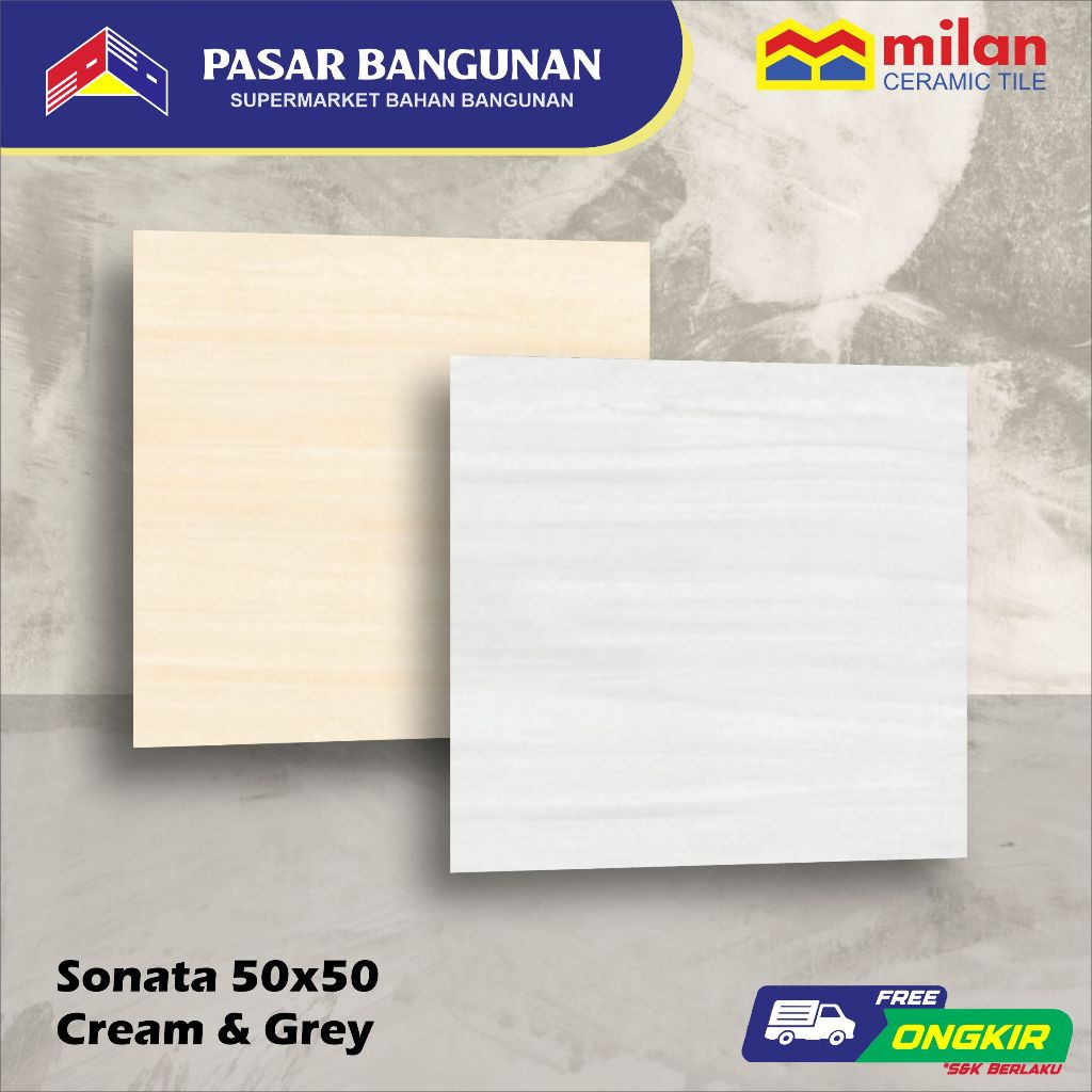 Jual Keramik MILAN Smart Series Sonata 50x50 Grade A Shopee Indonesia