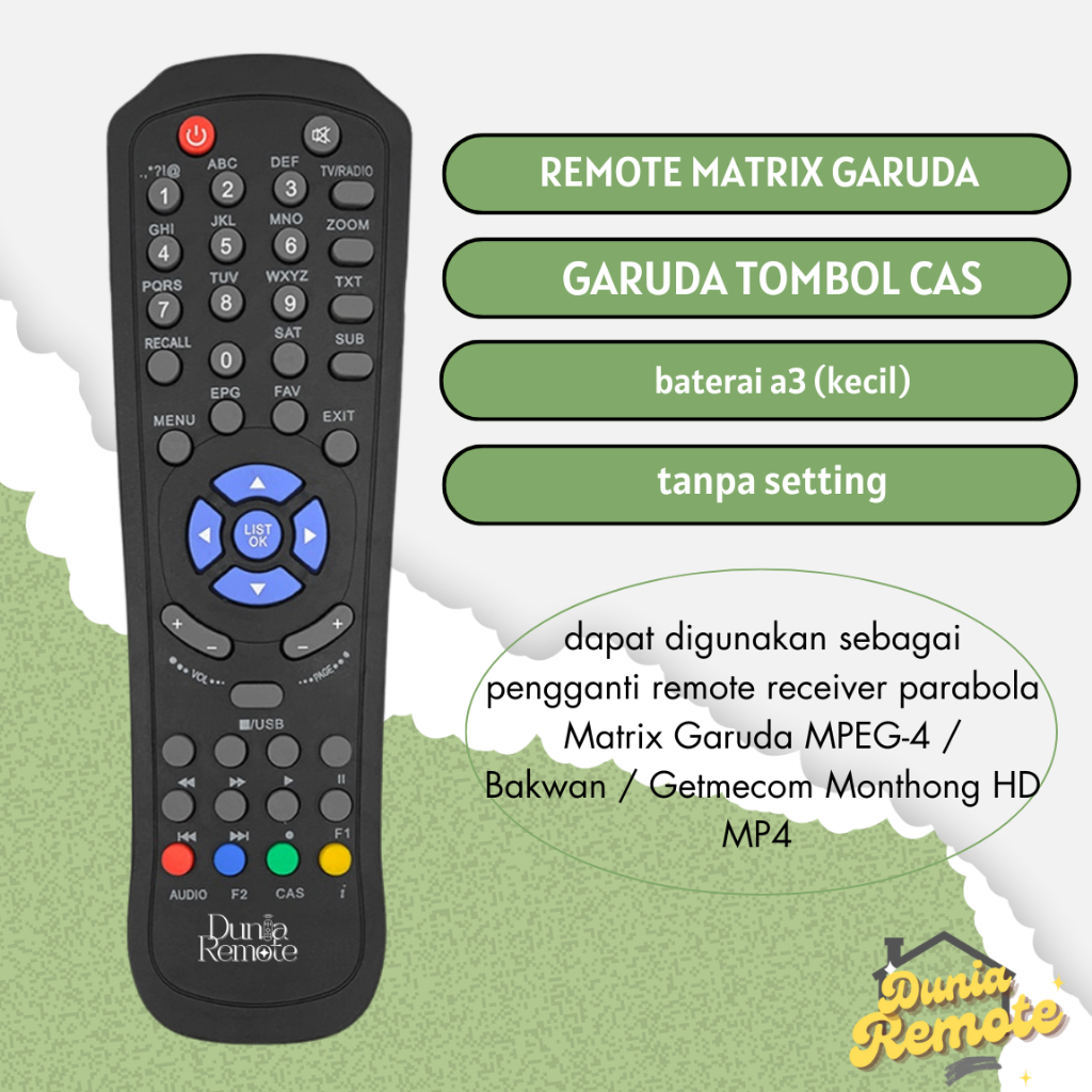 Jual Remot Remote Receiver Parabola Matrix Garuda Burger S Cas