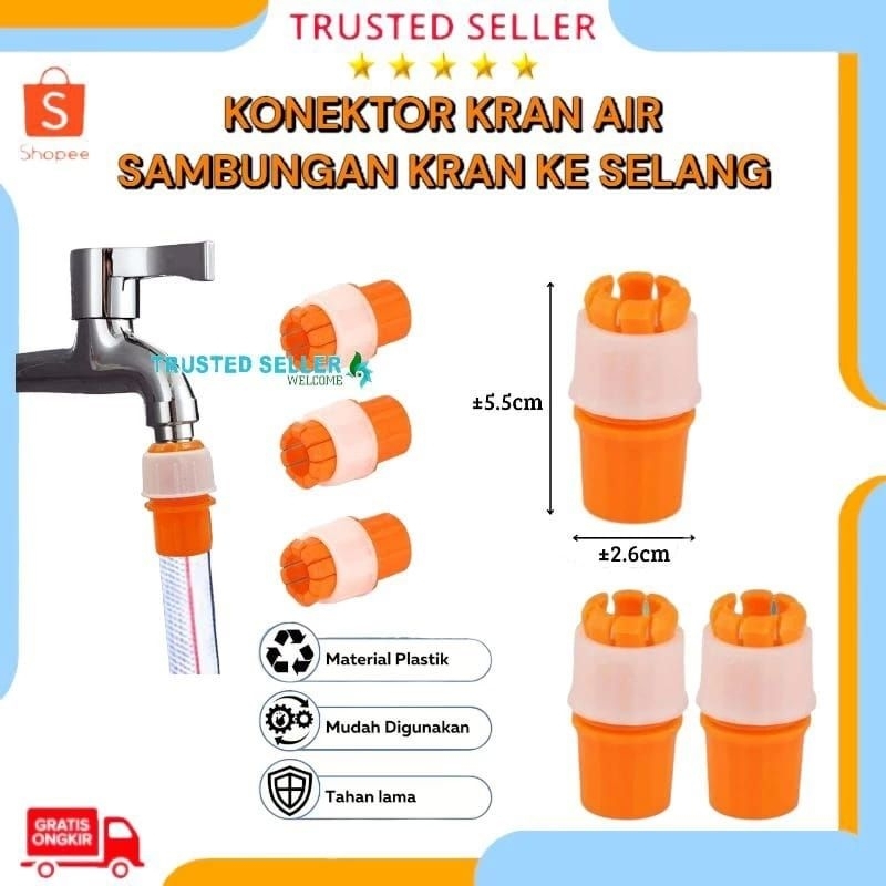 Jual Konektor Kran Sambungan Kran Air Flexible Alat Penyambung Pipa