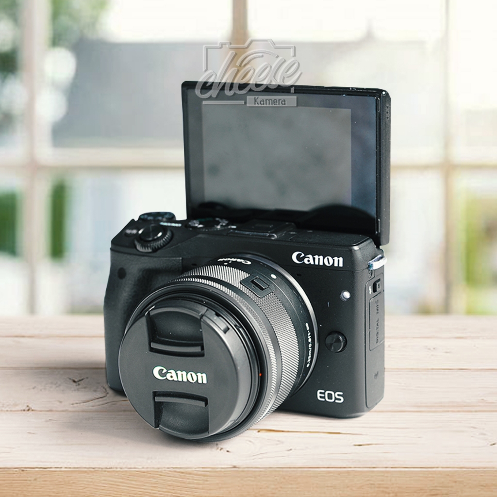 Jual MIRRORLESS CANON M3 KAMERA VLOG COCOK BUAT NGONTEN LAYARFLIP