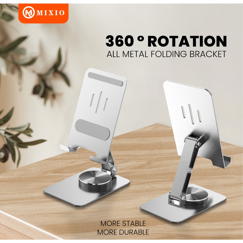 Jual Mixio Zm Metal Rotating Foldable Phone Stand Holder Dudukan Hp