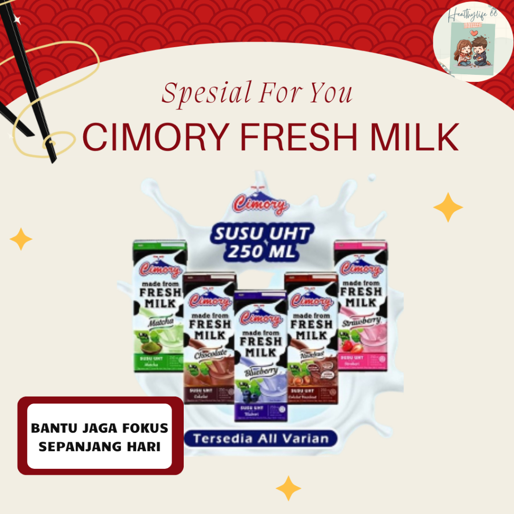 Jual Susu Uht Cimory Fresh Milk Cair Rasa Matcha Full Cream Peanut