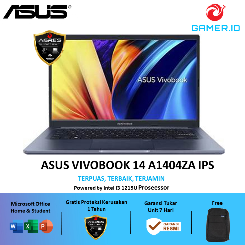 Jual ASUS VIVOBOOK 14 A1404ZA INTEL I3 1215U RAM 8GB 512GB SSD WIN11