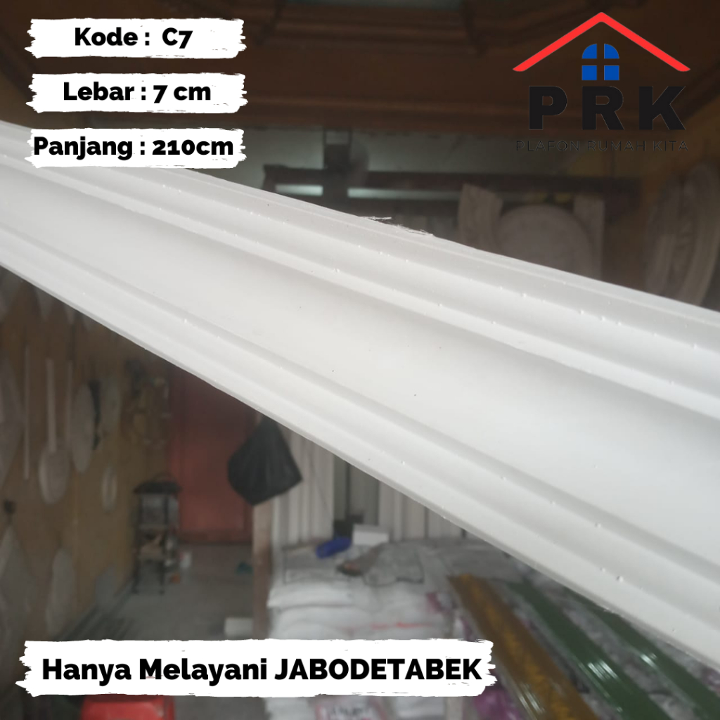 Jual Lis List Gypsum Gipsum Motif MINIMALIS Polos Lebar 7cm Plafon