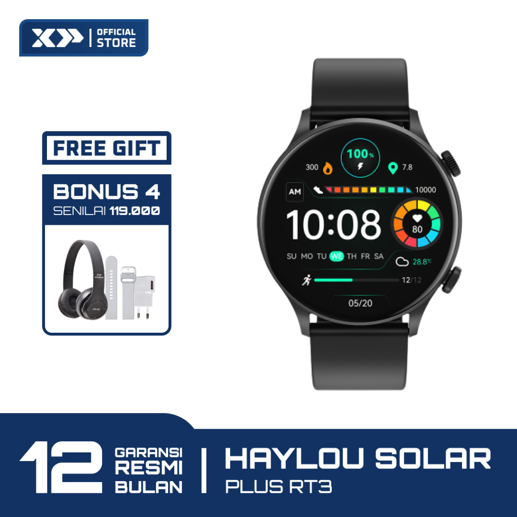 Jual Haylou Solar Plus RT3 Smartwatch Bluetooth Phone Call SpO2