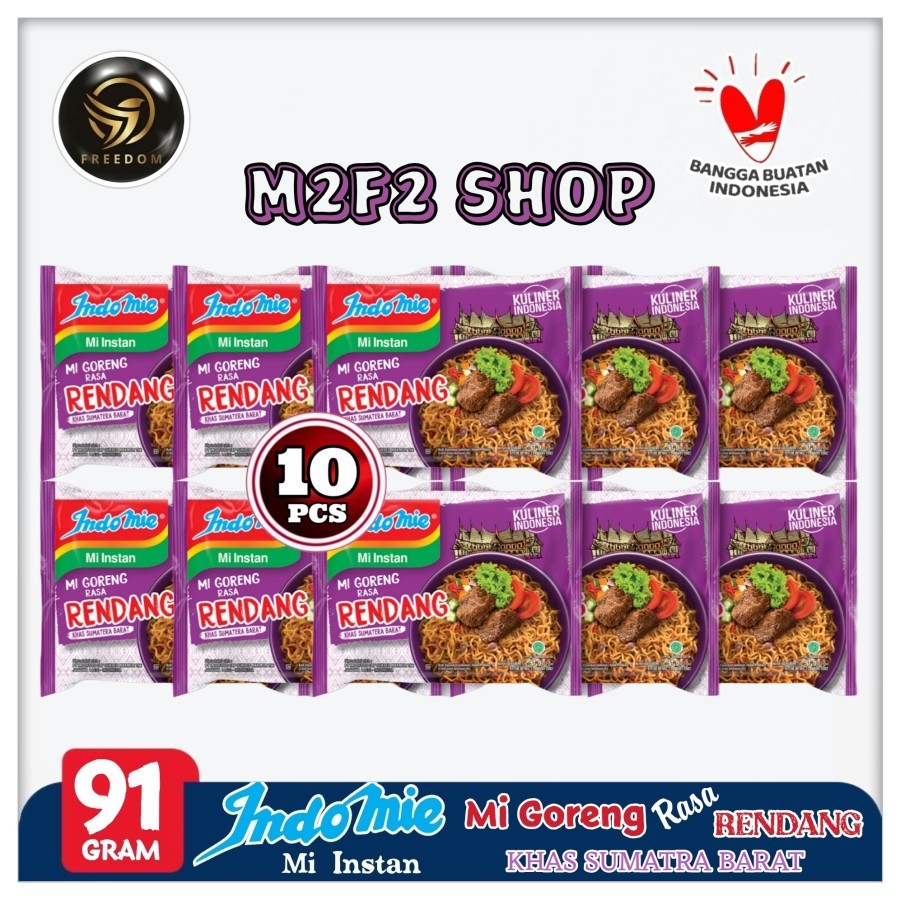 Jual Indomie Mie Instant Goreng Rasa Rendang Khas Sumatera Barat Bag