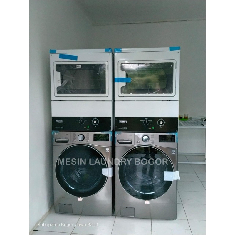 Jual STACK WASHER LG 20kg DRYER MAYTAG 15kg FREE ONGKOS KIRIM