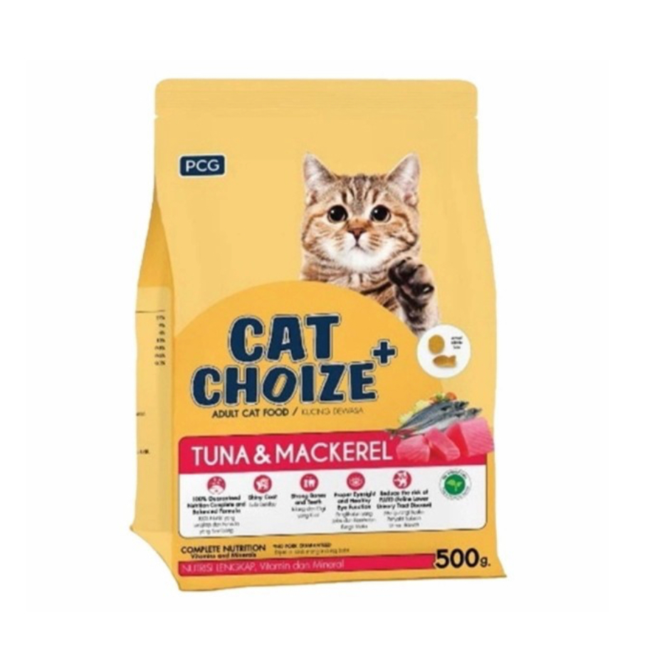 Jual Cat Choize Plus Dry Adult Cat Food Tuna And Mackerel 500g Shopee