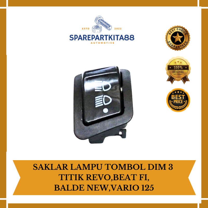 Jual SAKLAR LAMPU TOMBOL DIM 3 TITIK REVO BEAT FI BALDE NEW VARIO 125