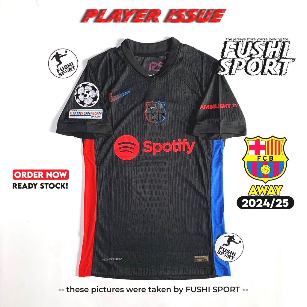 Jual Player Issue Jersey Baju Bola Barca Away 2024 2025 New Drifit