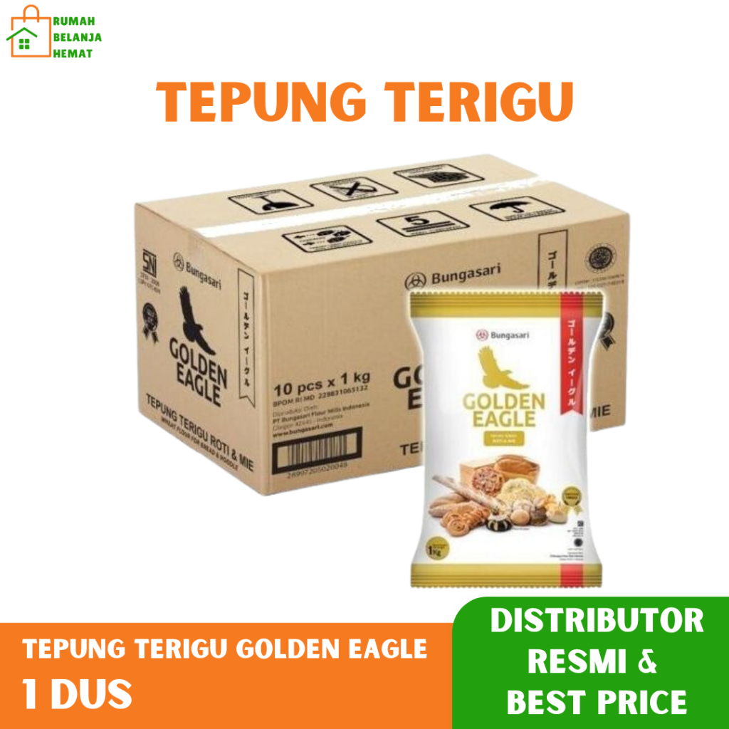 Jual Tepung Terigu Bungasari Golden Eagle 1KG Tepung Premium Kiloan