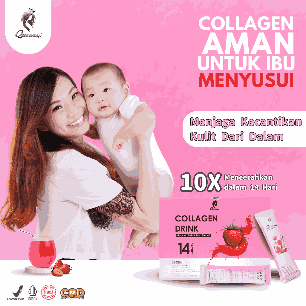 Jual Queensi Collagen Drink 1 Box BPOM 100 Original Minuman Collagen