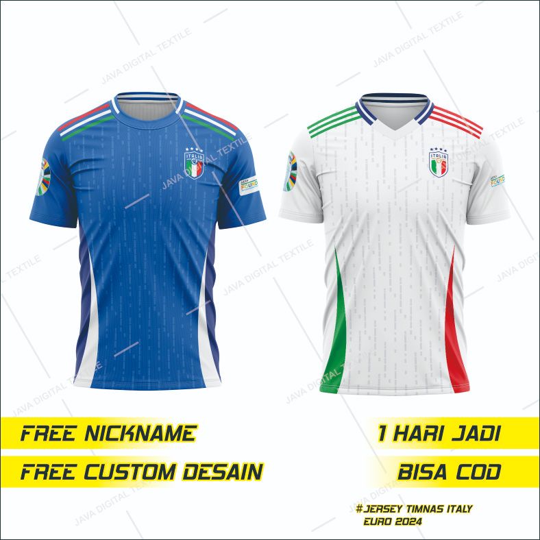 Jual JERSEY BAJU TIMNAS ITALY ITALIA EURO 2024 TERBARU FULL PRINTING