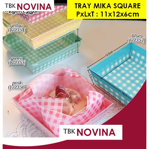 Jual 10set TRAY KUE PAPER TRAY TUTUP MIKA CAKE BOX KOTAK KUE