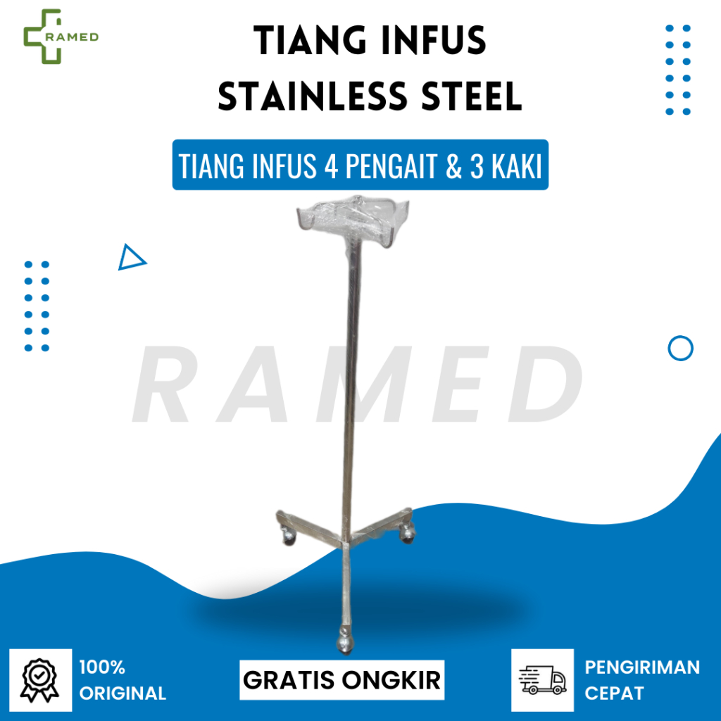 Jual Tiang Infus Stainless Steel Tiang Infus Kaki Roda Ss Tiang