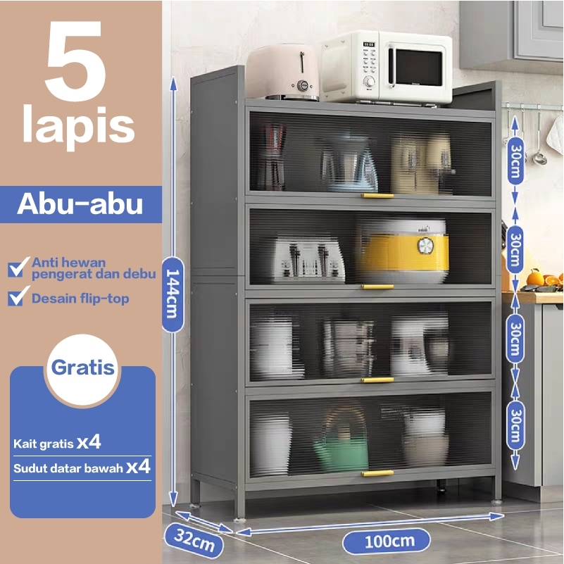 Jual Pipi Furniture Rak Dapur Lemari Piring Multi Layer Lemari Dapur