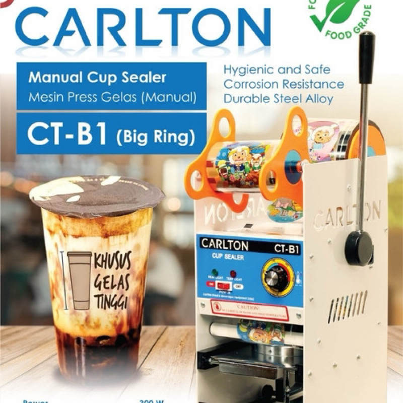 Jual Cup Sealer Gelas Jumbo Oz Cupsealer Gelas Tinggi Carlton Ct