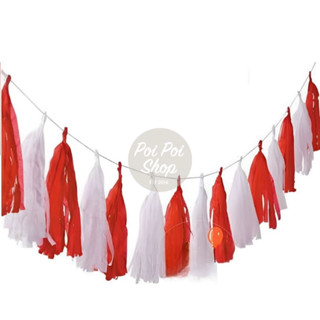 Jual Garland Pop Tassel Rumbai Hiasan Agustus Hut Ri Hiasan