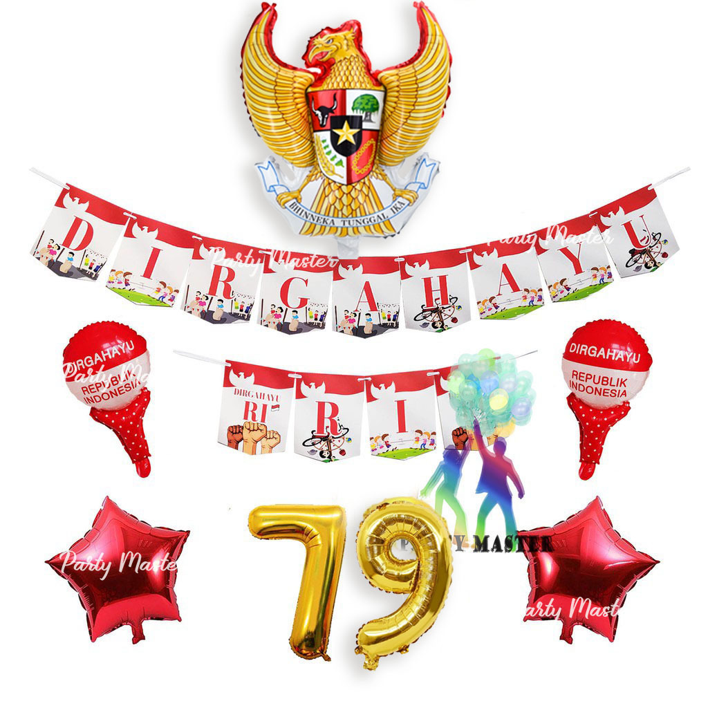 Jual Partymaster Dekorasi Dirgahayu Hut Ri Agustus Banner Foil