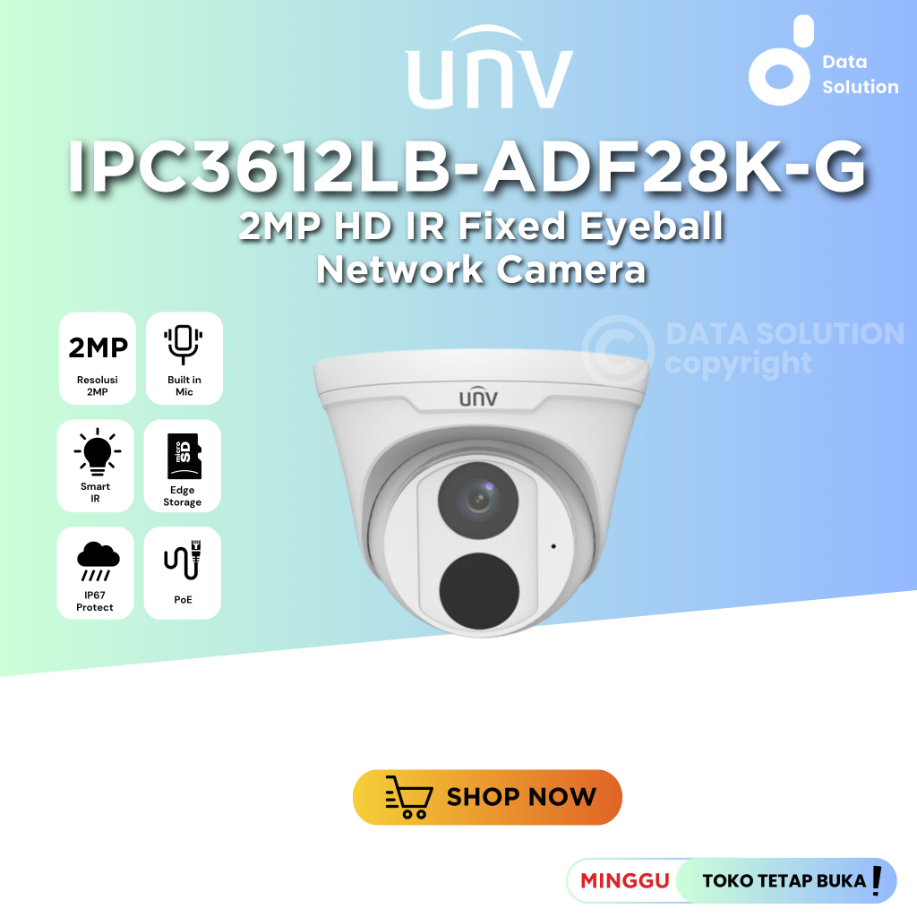 Jual Uniview Ip Camera Ipc Lb Adf K G Mp Hd Ir Fixed Eyeball