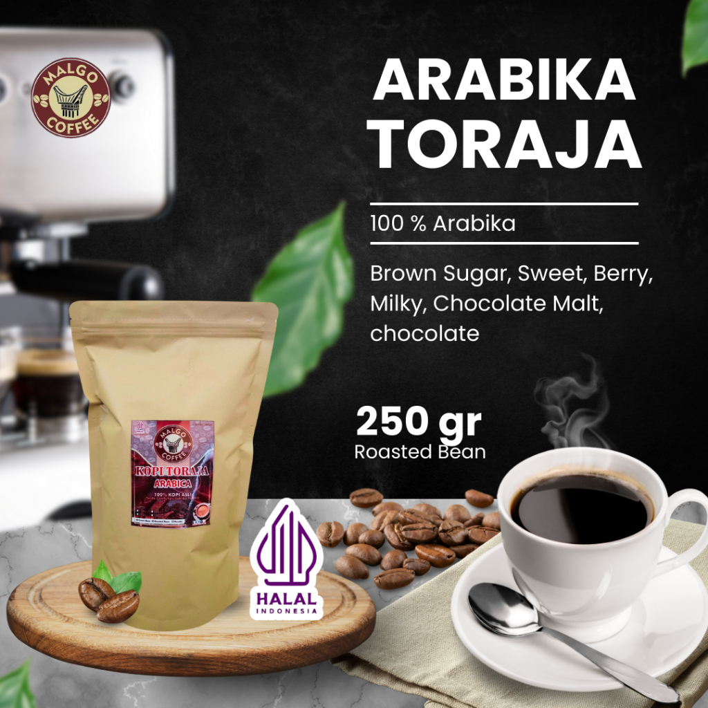 Jual KOPI ARABICA TORAJA ROASTED BEAN KOPI SANGRAI BUBUK 250 GRAM