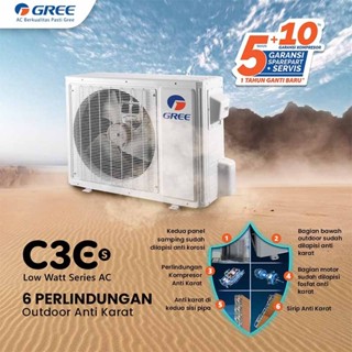 Jual GREE AC DELUXE LOW WATT PUTIH 1PK GWC 09C3E S Unit Indoor