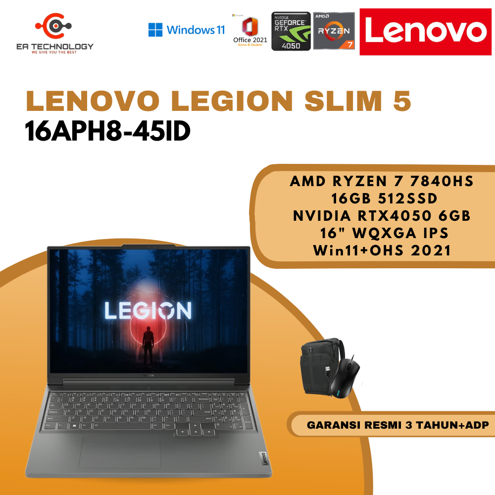 Jual Lenovo Legion Slim Aph Id Ryzen Hs Gb Ssd